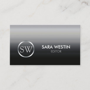 Elegant monogram voor drukwerk uitgeverij visitekaartje