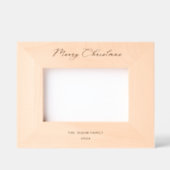 Elegant Monogram Vrolijke Kerst Classy Typografie Gegraveerde Lijstjes (Voorkant)