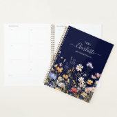 Elegant Monogram Watercolor Colorful Wildflower (Devant avec enveloppe)