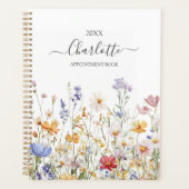 Elegant Monogram Watercolor Colorful Wildflower (Devant)