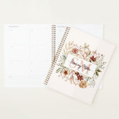 Elegant Monogram Watercolor Fall Wildflower Floral (Devant avec enveloppe)