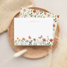 Elegant Monogram Waterverf Wilde bloem Floral