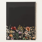 Elegant Monogram  Waterverf Wildflower Planner (Achterkant)