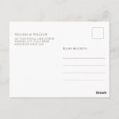 Elegant Monogram Weddenschap Briefkaart (Achterkant)