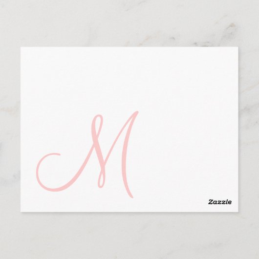 Elegant Monogram Weddenschap Briefkaart (Achterkant)