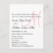 Elegant Monogram Weddenschap Briefkaart (Voorkant)