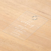 Elegant Monogram Wedding Acryl Uitnodigingen (Laagn)