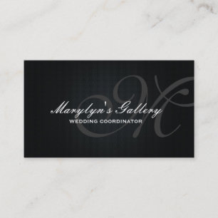 Elegant Monogram Wedding Coordinator Visitekaartje