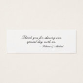 Élégant Monogram Wedding Favor Tags (Dos)