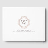 Elegant Monogram Wedding Modern Classic Gastenboek (Achterkant)