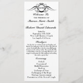 Elegant Monogram Wedding Programme Programma (Voorkant)