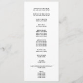 Elegant Monogram Wedding Programme Programma (Achterkant)