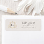 Elegant Monogram Wedding Return Address Label (Insitu)