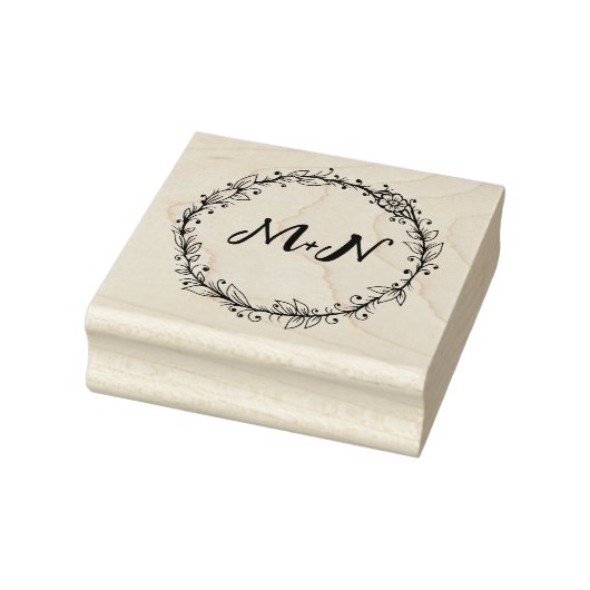 Elegant Monogram Wedding Rubberstempel (Stempel)