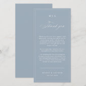 Elegant Monogram Wedding Thank You Card QR Code Bedankkaart (Voorkant / Achterkant)