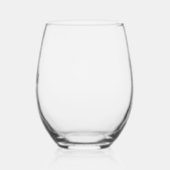 Elegant Monogram Wedding Wijnglas Zonder Voet (Links)