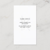 Elegant Monogram White Modern Gold Striped Visitekaartje (Achterkant)