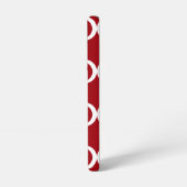 Elegant Monogram Wijnrood Samsung Galaxy Hoesje (Linkerkant)