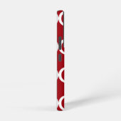 Elegant Monogram Wijnrood Samsung Galaxy Hoesje (Rechterkant)
