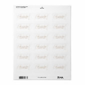 Elegant Monogram Wit Goud Retouradres Etiket (Full Sheet)