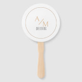 Elegant monogram wit handwaaier (Voorkant)