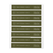 Elegant Monogram Wraparound Labels (Vel)