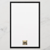 Elegant Monogram Zakelijk briefpapier (Achterkant)