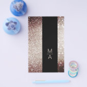 Elegant Monogram Zilver Roest Flyer (Enkel)