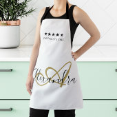 Elegant Monogram zwart Gold Script Beste Chef Name Schort