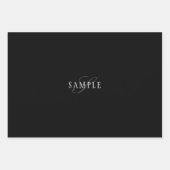 Elegant monogram | Zwart Grijs Wit Inpakpapier Vel (Voorkant)