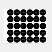 Elegant  monogram | Zwart Grijs Wit Labels (Vel)