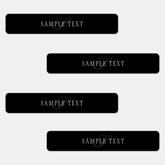 Elegant monogram | Zwart Grijs Wit Labels (Groep)