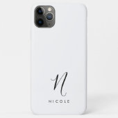 Elegant Monogram Zwart-wit Case-Mate iPhone Case (Achterkant)