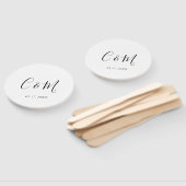 Elegant Monogram Zwart-wit Handwaaier (Niet-gemonteerd)