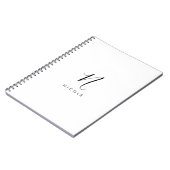 Elegant Monogram zwart-wit Notitieboek (Linkerzijde)