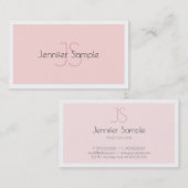 Elegant Monogramed Design Minimalistic Luxury Visitekaartje (Voorkant / Achterkant)