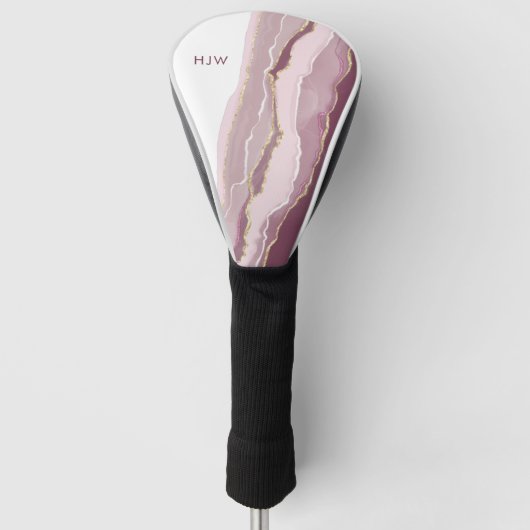 Elegant Monogramm Golfheadcover (Voorkant)
