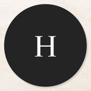 Elegant Monogramm Ronde Kartonnen Onderzetter