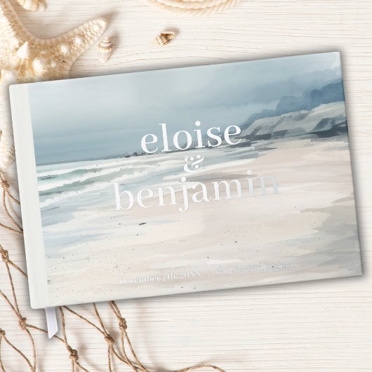 Élégant Monogramme avec Vows Mariage côtier