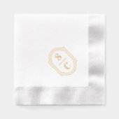 Élégant monogramme blanc mariage (Recto)