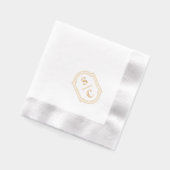 Élégant monogramme blanc mariage (Gauche)