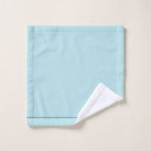 Élégant Monogramme Blanc Nom Bleu (Gant de toilette)