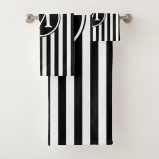 Élégant Monogramme Blancs Et Noirs