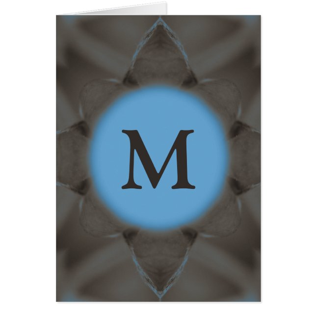 Élégant monogramme bleu gris (Devant)
