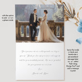 Élégant Monogramme Bleu, Mariage Aquarelle Merci