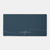 Élégant Monogramme bleu marine Dusty (Recto)