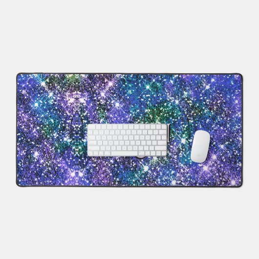 Élégant monogramme bleu vert faux Parties scintill (Clavier et souris)