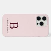 Élégant Monogramme Blush (Verso Horizontal)