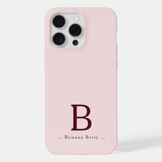 Élégant Monogramme Blush (Verso)