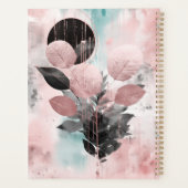 Élégant Monogramme botanique moderne Rose-or (Dos)